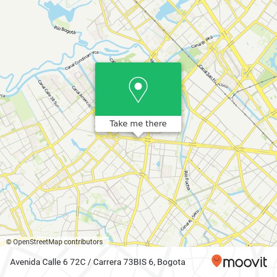 Mapa de Avenida Calle 6 72C / Carrera 73BIS 6