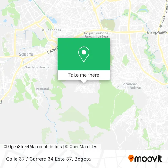 Calle 37 / Carrera 34 Este 37 map