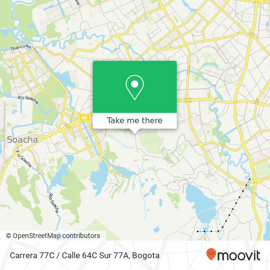 Mapa de Carrera 77C / Calle 64C Sur 77A