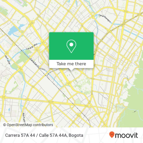 Mapa de Carrera 57A 44 / Calle 57A 44A