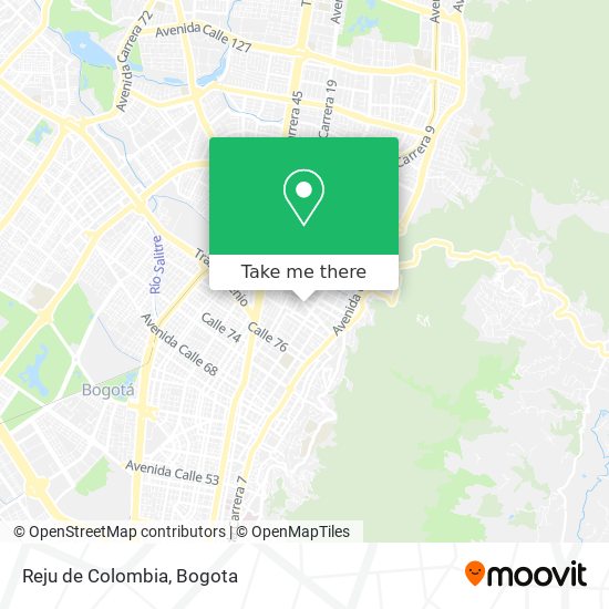 Mapa de Reju de Colombia