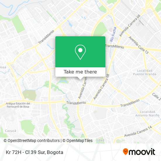 Mapa de Kr 72H - Cl 39 Sur