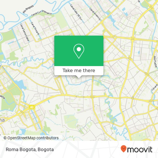 Roma Bogota map