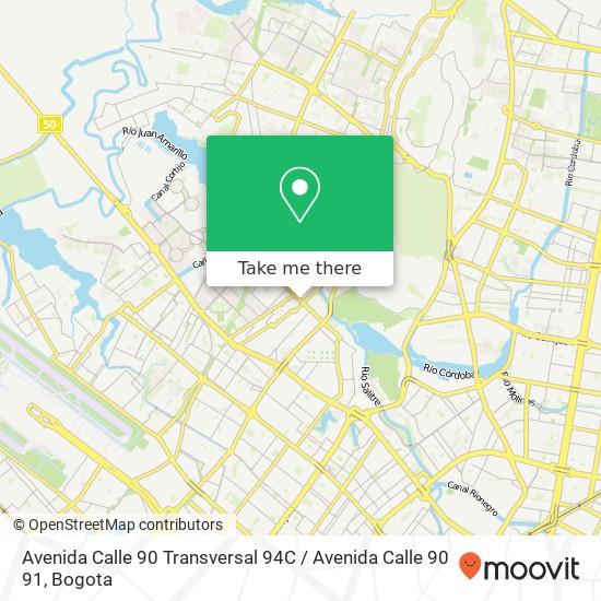 Avenida Calle 90 Transversal 94C / Avenida Calle 90 91 map