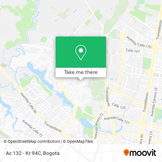 Mapa de Ac 132 - Kr 94C