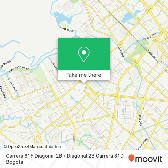 Mapa de Carrera 81F Diagonal 2B / Diagonal 2B Carrera 81D