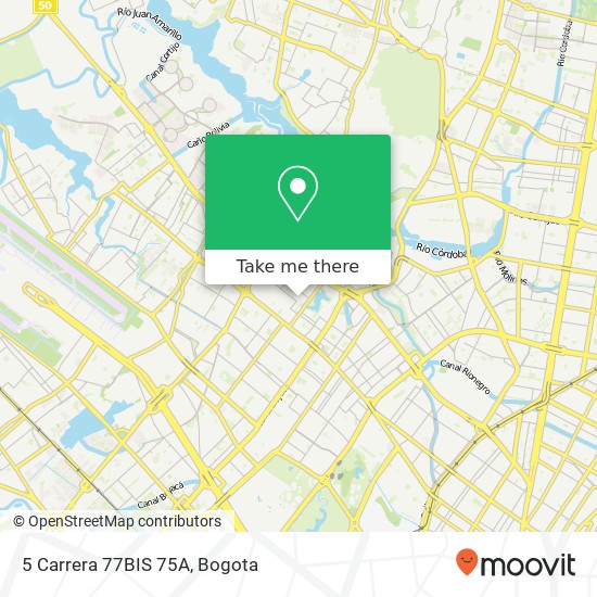 Mapa de 5 Carrera 77BIS 75A