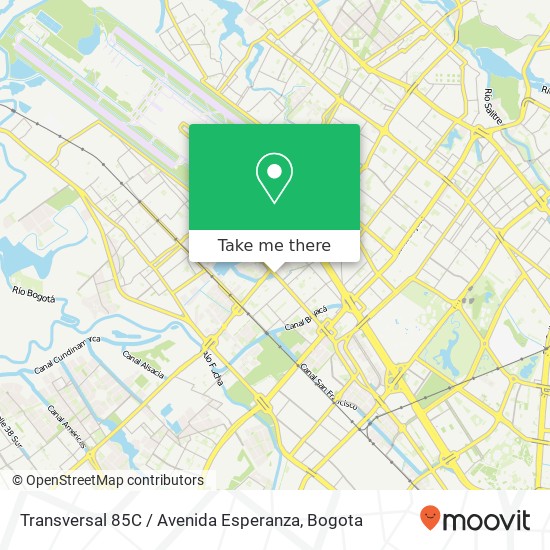 Transversal 85C / Avenida Esperanza map