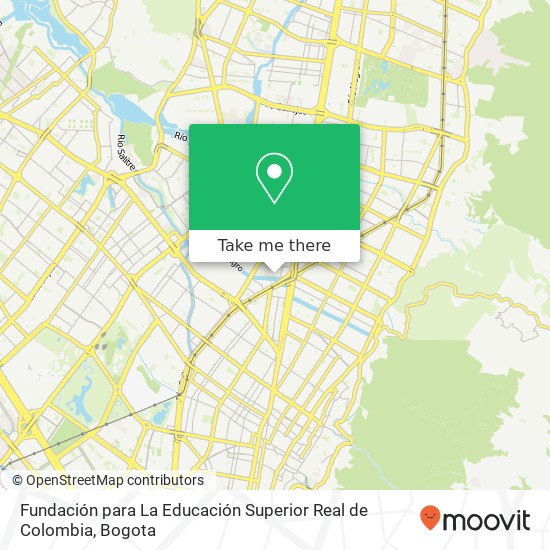 Mapa de Fundación para La Educación Superior Real de Colombia