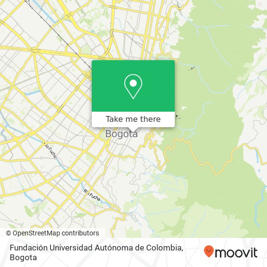 Fundación Universidad Autónoma de Colombia map