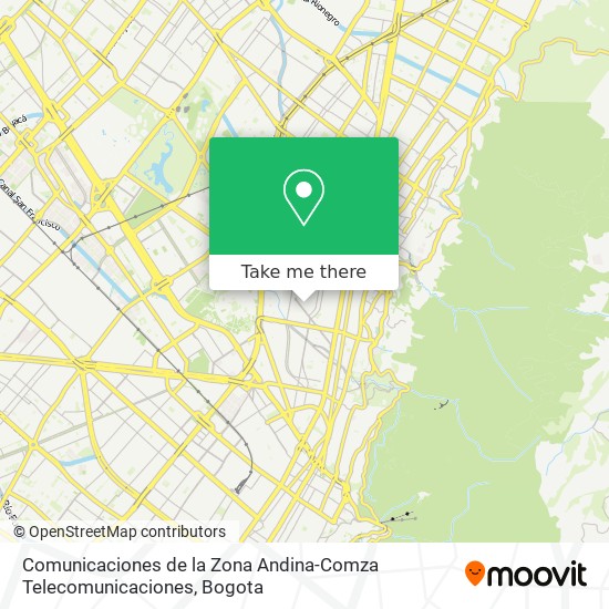 Comunicaciones de la Zona Andina-Comza Telecomunicaciones map