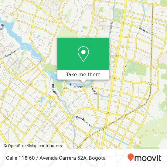 Mapa de Calle 118 60 / Avenida Carrera 52A