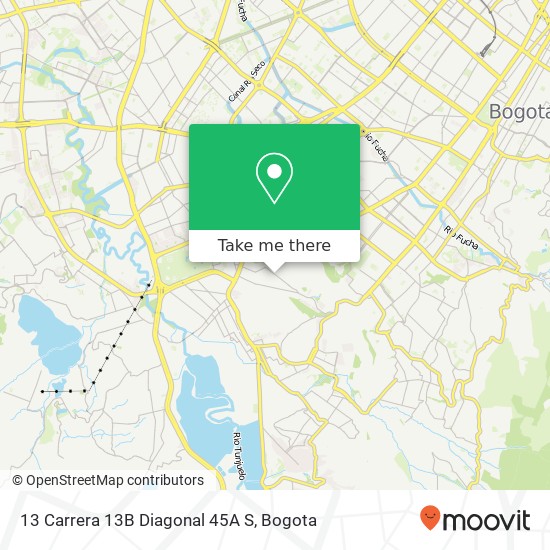 Mapa de 13 Carrera 13B Diagonal 45A S