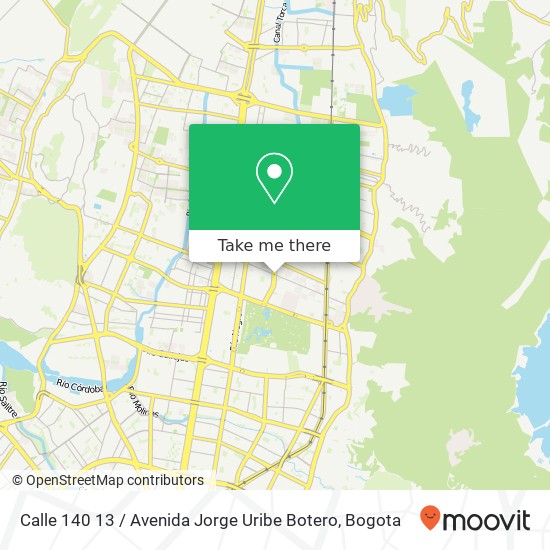 Mapa de Calle 140 13 / Avenida Jorge Uribe Botero
