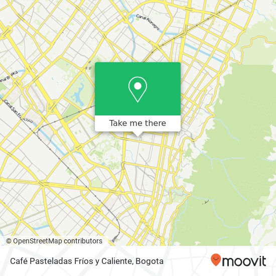 Café Pasteladas Fríos y Caliente map