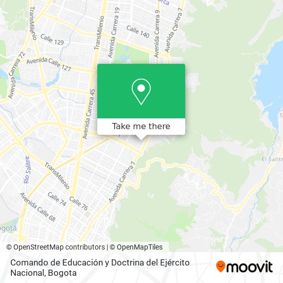 Comando de Educación y Doctrina del Ejército Nacional map