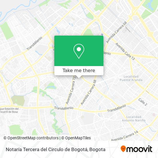 Notaría Tercera del Circulo de Bogotá map