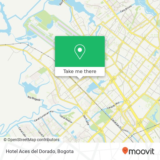 Hotel Aces del Dorado map