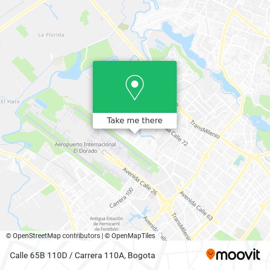 Calle 65B 110D / Carrera 110A map