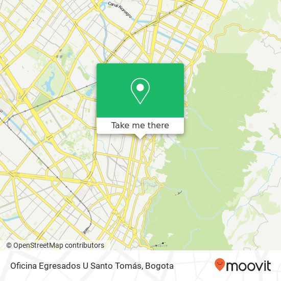 Oficina Egresados U Santo Tomás map