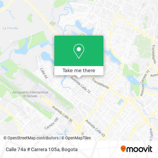 Calle 74a # Carrera 105a map