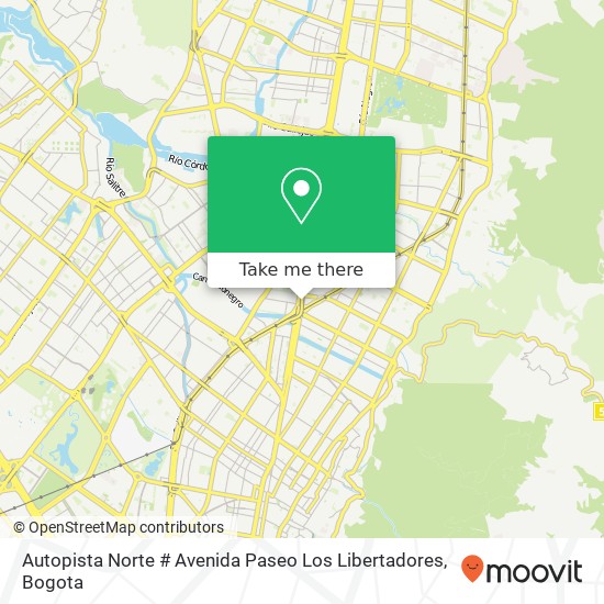 Autopista Norte # Avenida Paseo Los Libertadores map