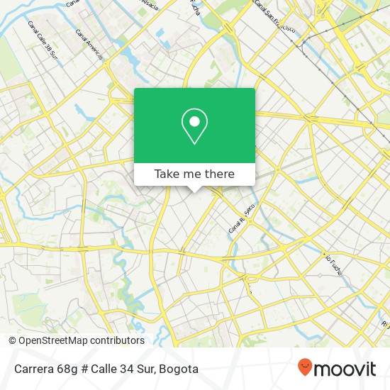 Mapa de Carrera 68g # Calle 34 Sur