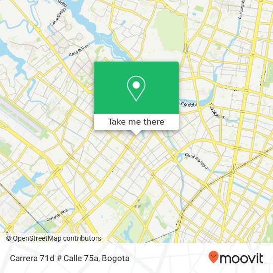 Mapa de Carrera 71d # Calle 75a