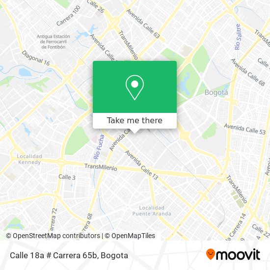 Calle 18a # Carrera 65b map