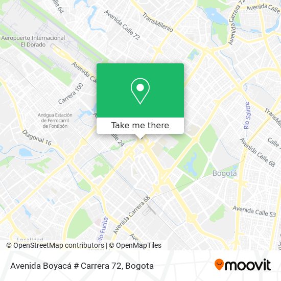 Avenida Boyacá # Carrera 72 map