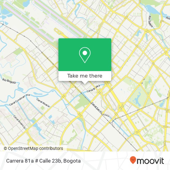 Mapa de Carrera 81a # Calle 23b