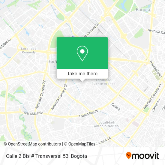 Mapa de Calle 2 Bis # Transversal 53
