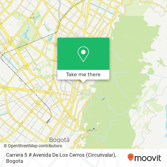 Carrera 5 # Avenida De Los Cerros (Circunvalar) map
