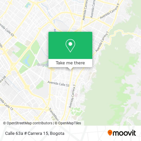 Calle 63a # Carrera 15 map