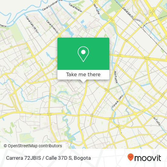 Mapa de Carrera 72JBIS / Calle 37D S