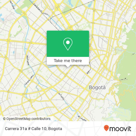 Mapa de Carrera 31a # Calle 10