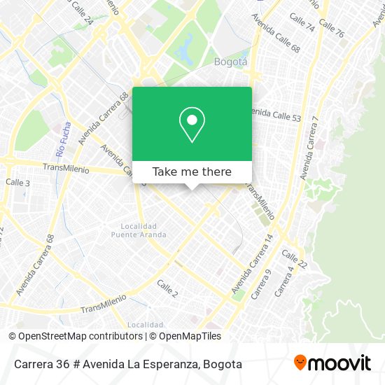 Carrera 36 # Avenida La Esperanza map