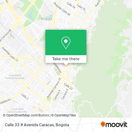 Calle 33 # Avenida Caracas map