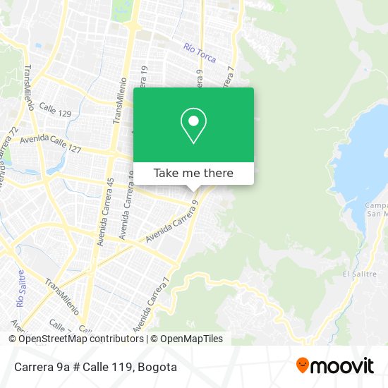 Carrera 9a # Calle 119 map