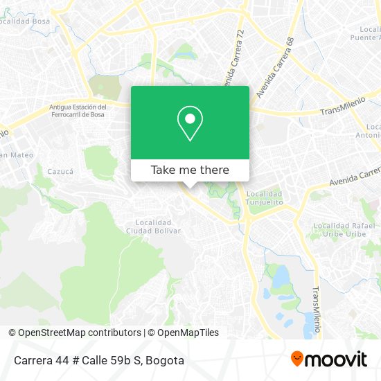 Carrera 44 # Calle 59b S map