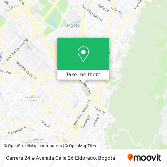 Carrera 24 # Avenida Calle 26 Eldorado map