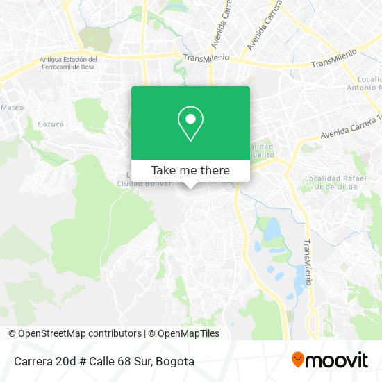 Mapa de Carrera 20d # Calle 68 Sur