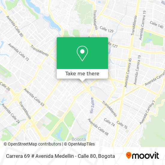 Mapa de Carrera 69 # Avenida Medellín - Calle 80