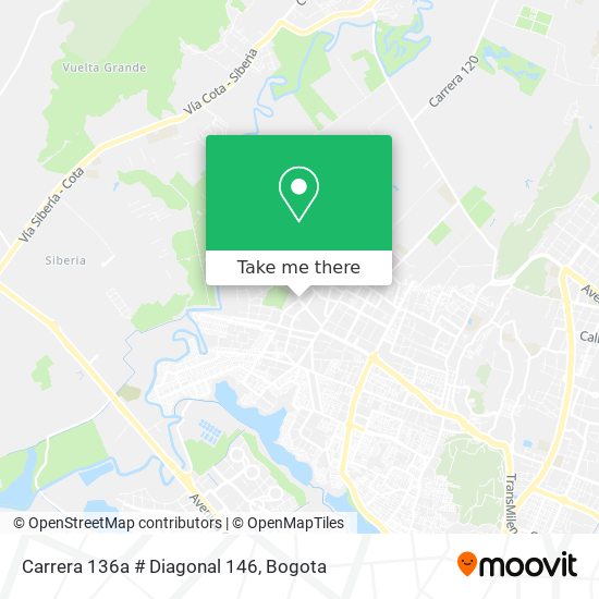 Mapa de Carrera 136a # Diagonal 146