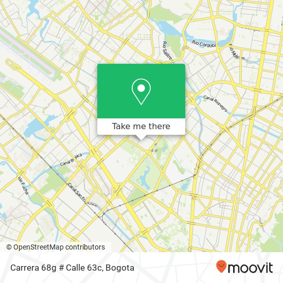 Mapa de Carrera 68g # Calle 63c