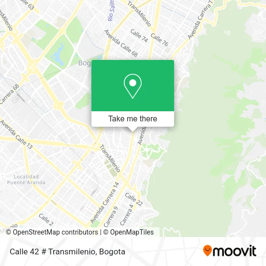 Mapa de Calle 42 # Transmilenio