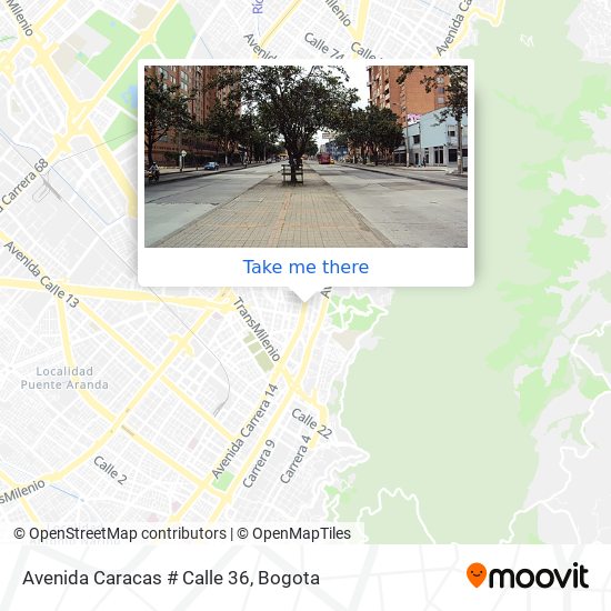 Avenida Caracas # Calle 36 map