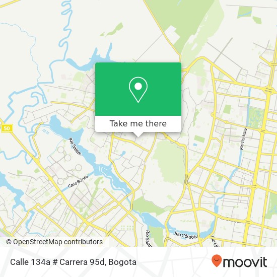Calle 134a # Carrera 95d map