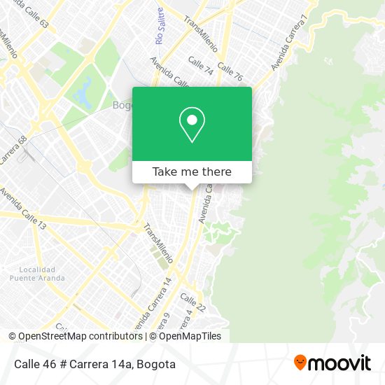 Mapa de Calle 46 # Carrera 14a