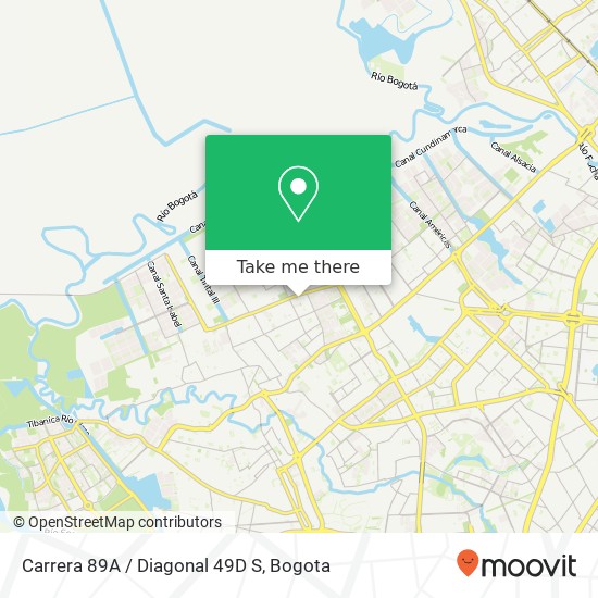 Mapa de Carrera 89A / Diagonal 49D S